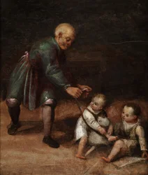 Hombre con dos niños